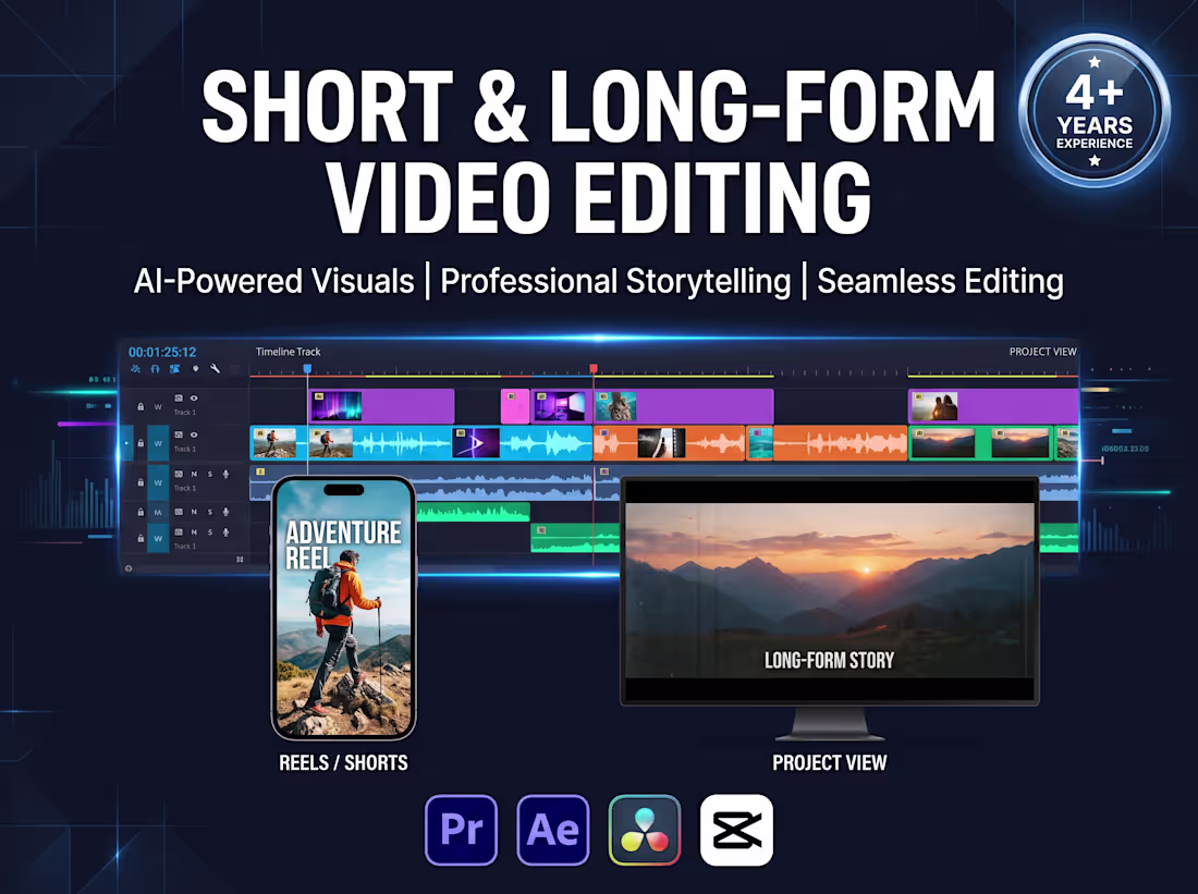 Cover image for Short & Long-Form Video Editing for Social Media
