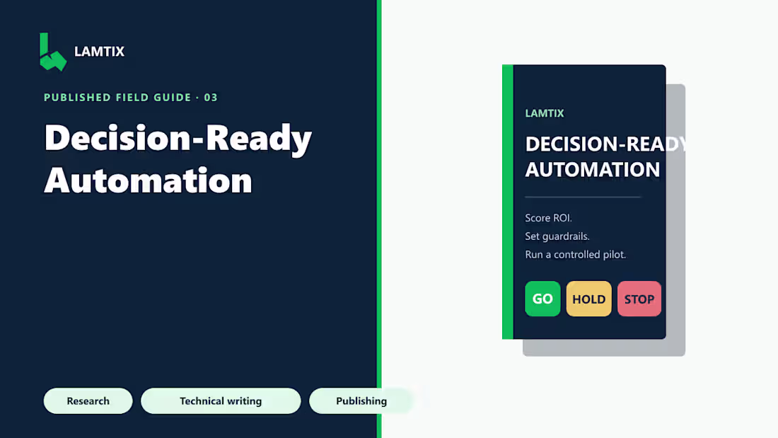 Cover image for I authored and published Decision-Ready