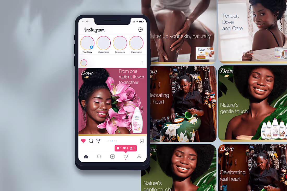 Cover image for DOVE social media posts 