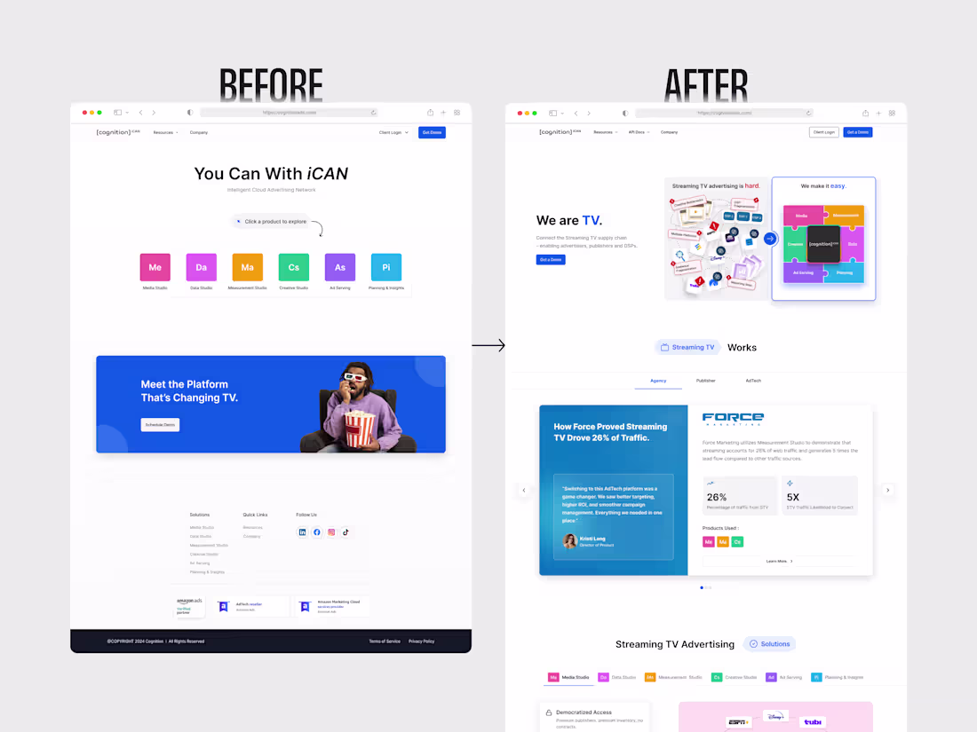 Cover image for Cognition Ads Homepage Redesign