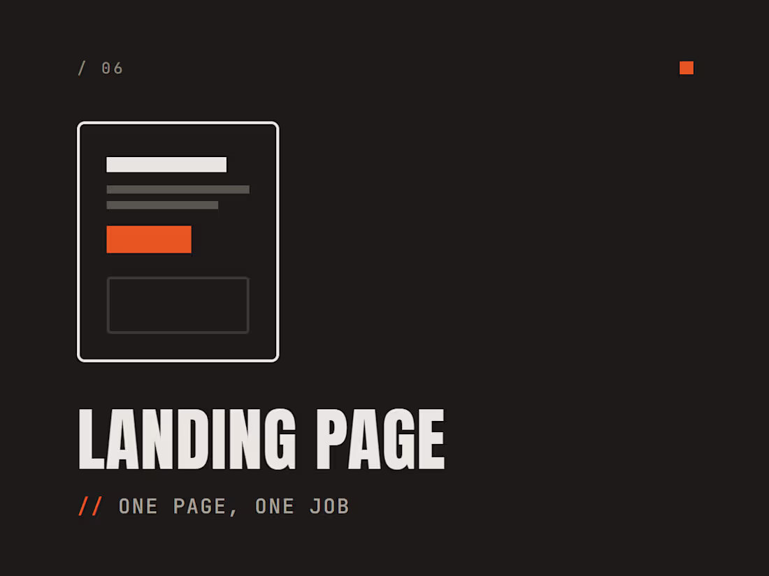 Cover image for Landing Page: One Page, One Job