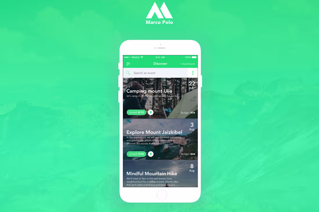 Cover image for Marco Polo | App design
