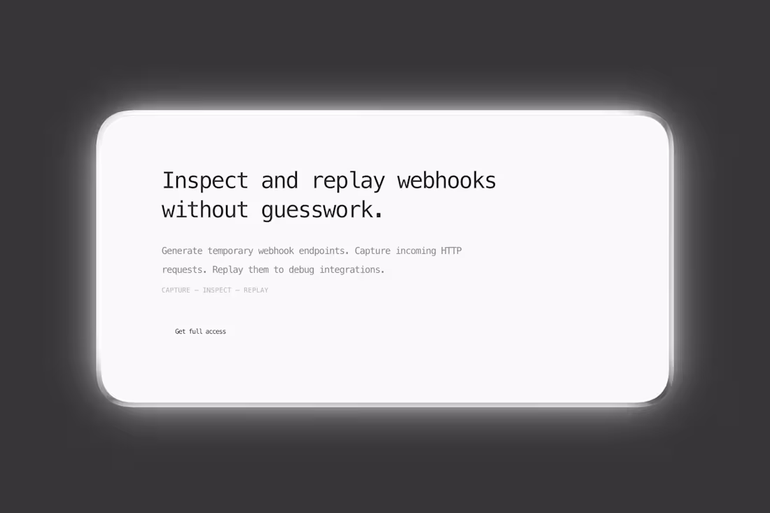 Cover image for A dev tool I built to inspect and replay webhooks. It lets y...