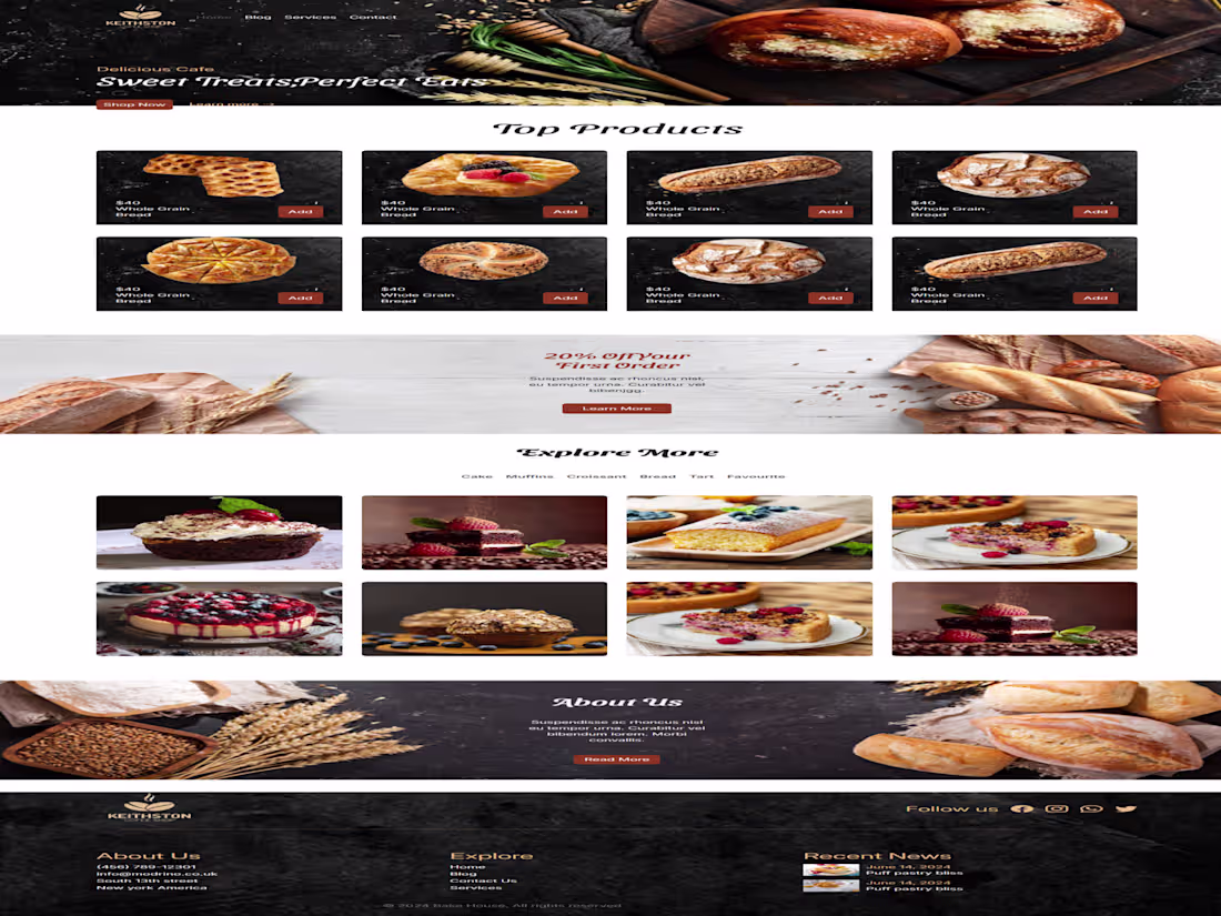 Cover image for A responsive bakery website built