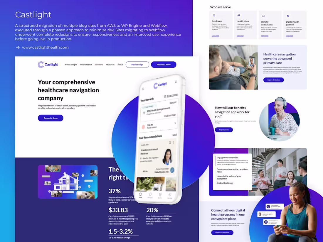 Cover image for Castlight: AWS to WP Engine & Webflow Blog Migration