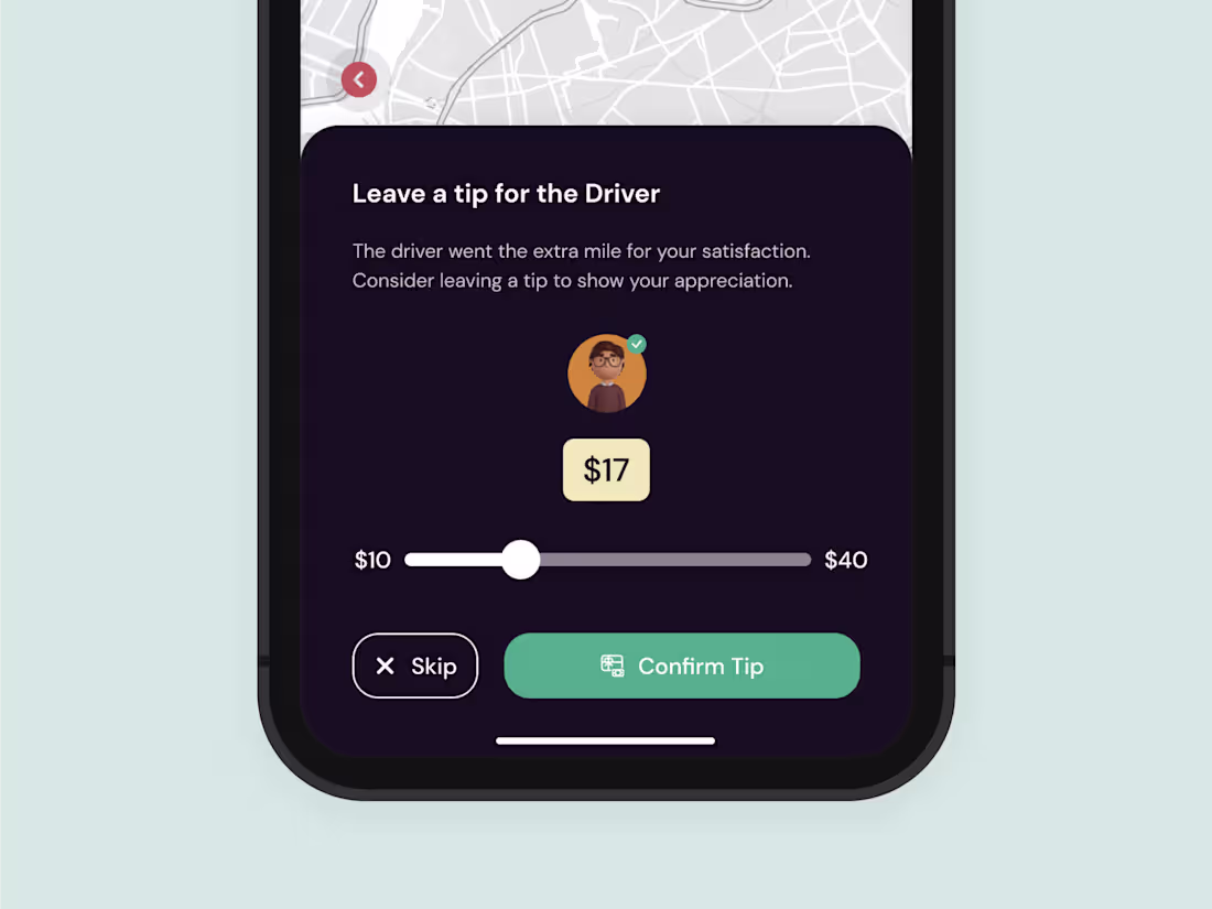Cover image for Seamless In-App Tipping Flow Design