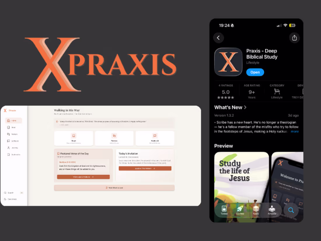 Cover image for My first app, Praxis, has