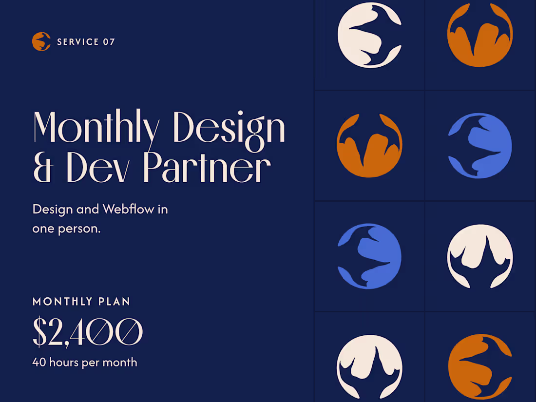 Cover image for Monthly Design & Webflow Partner