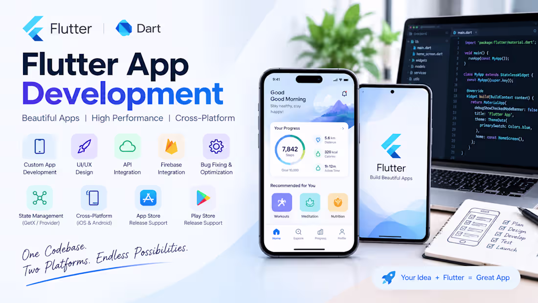 Cover image for Flutter App Development | Android & iOS