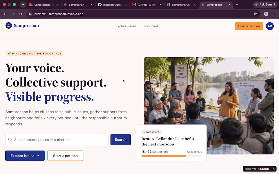 Cover image for A structured petition creation flow