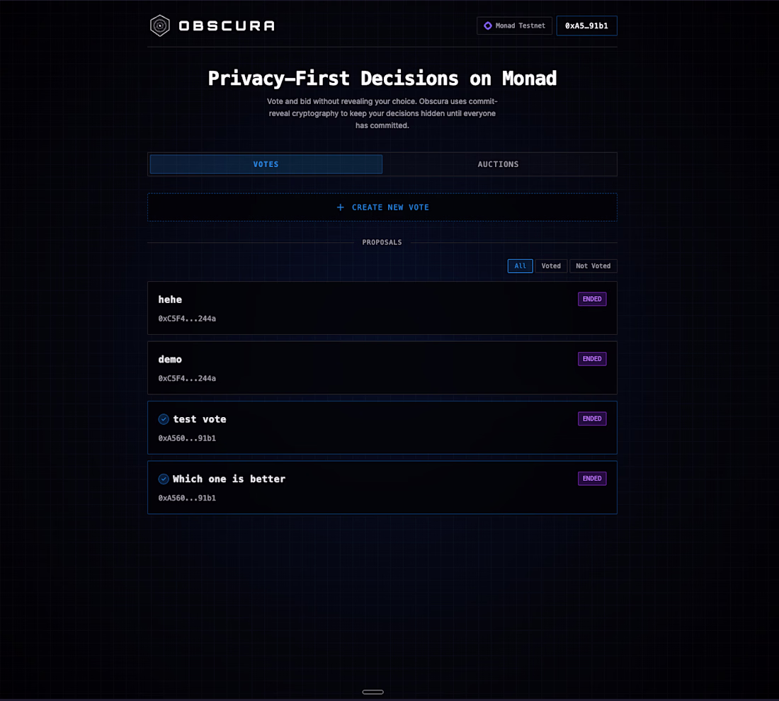 Cover image for Obscura is a privacy-first voting