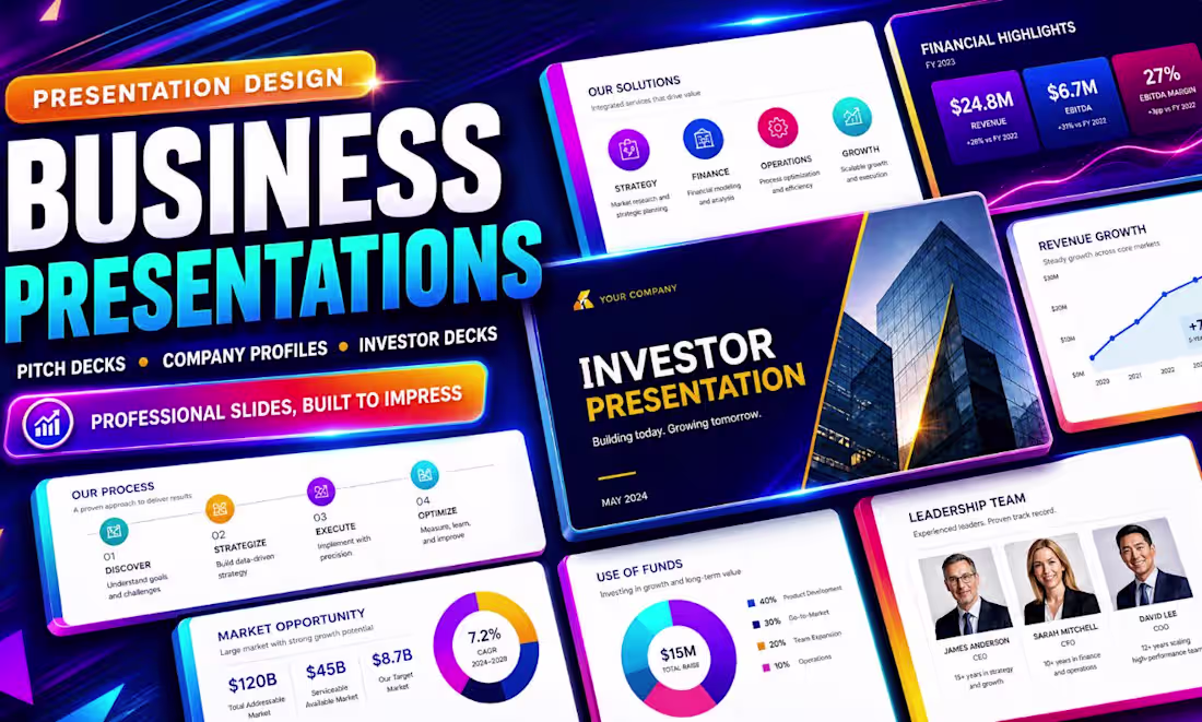 Cover image for design presentation pitch deck in google slides keynote adobe,
