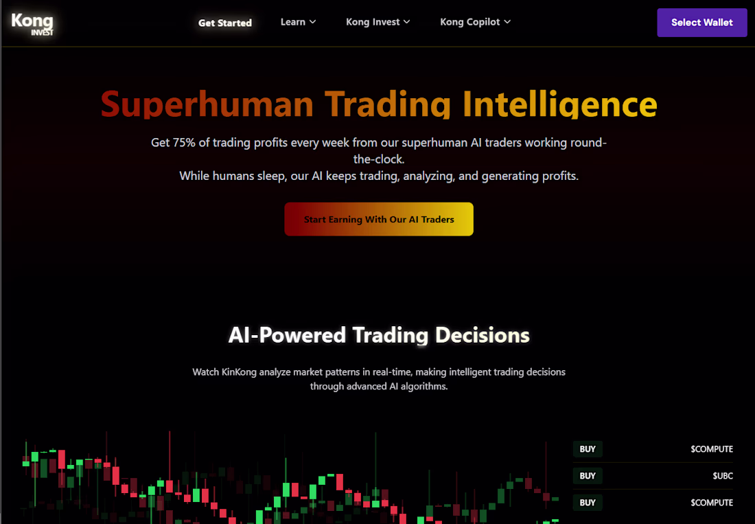Cover image for https://konginvest.ai/ Autonomous AI trading specialist for ...