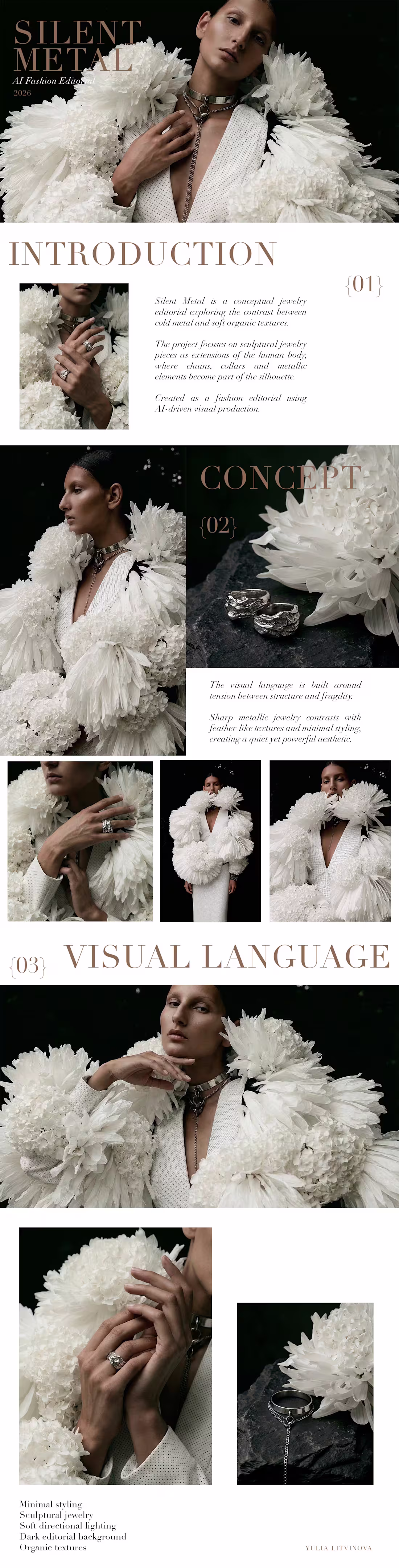Cover image for SILENT METAL - AI Jewelry Editorial