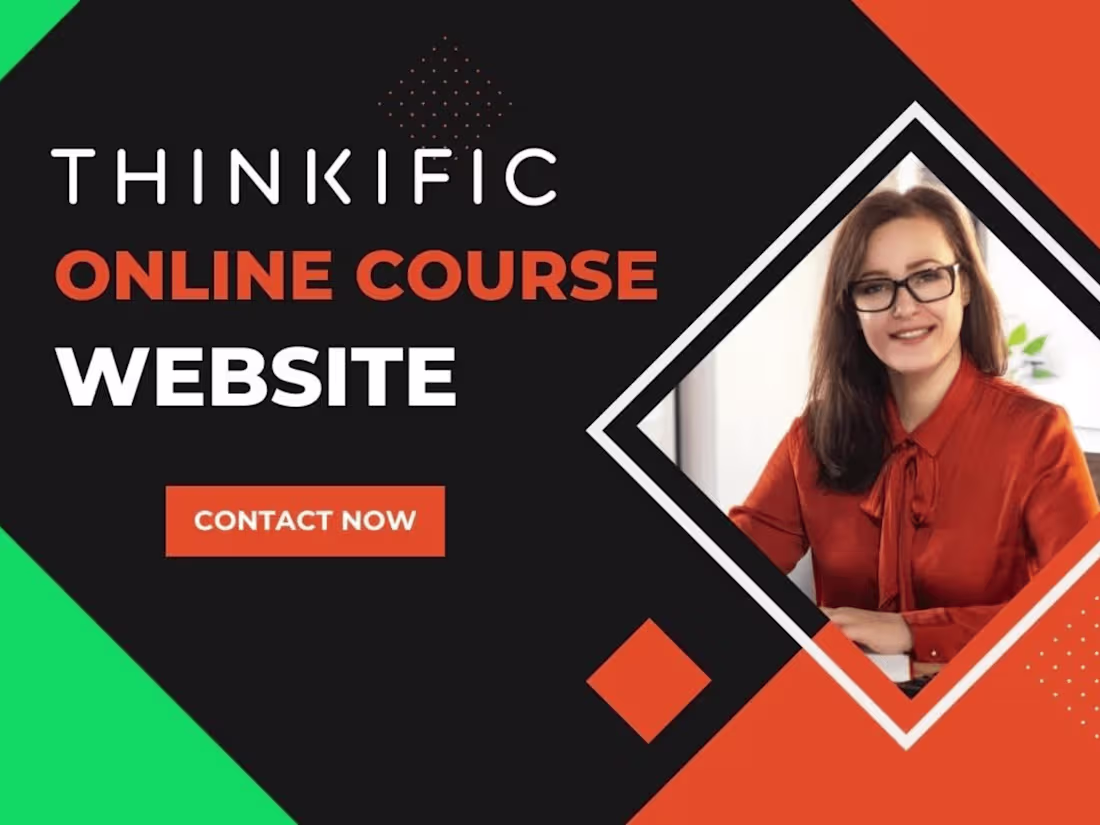 Cover image for Build a custom thinkific website and set up thinkific course
