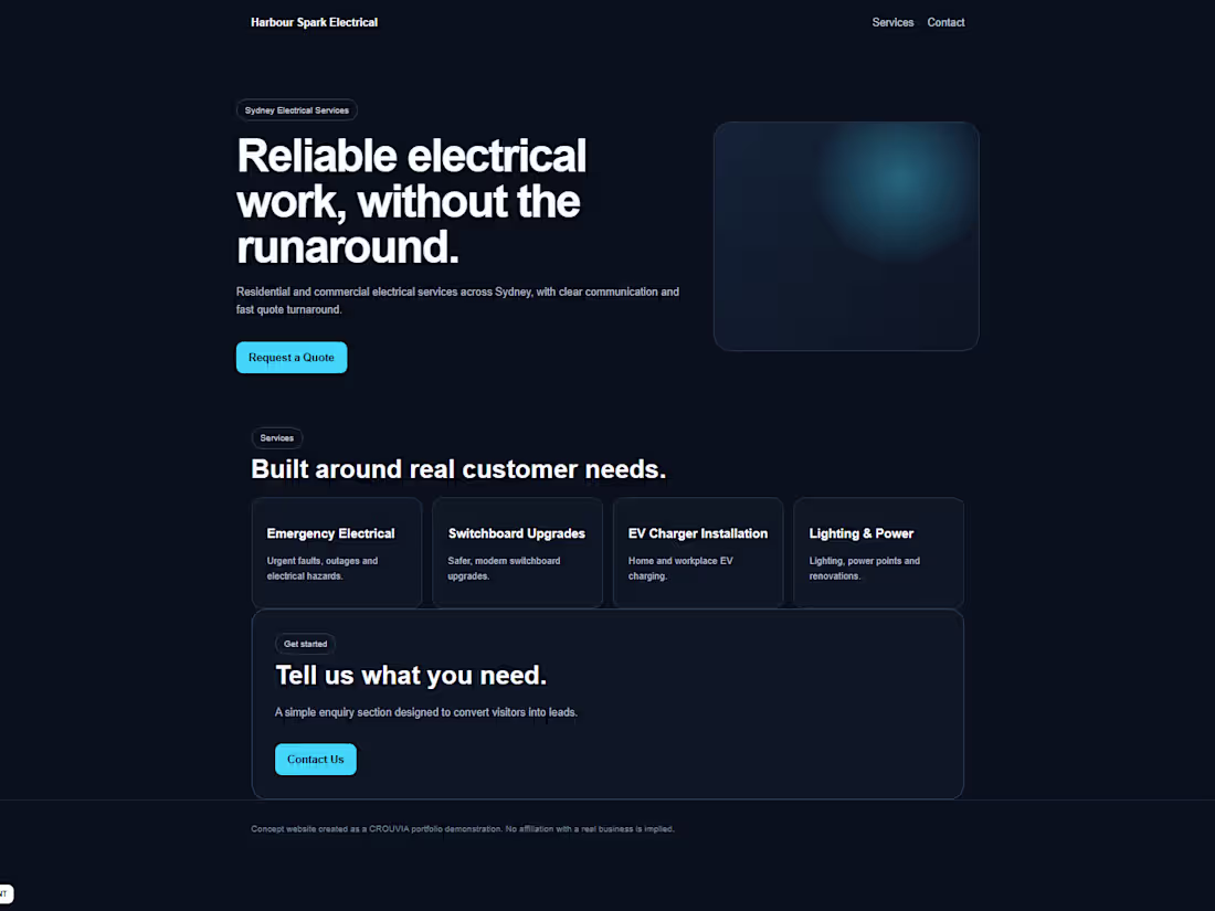 Cover image for Concept Project — Electrical Services