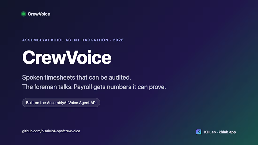 Cover image for CrewVoice: a voice agent that