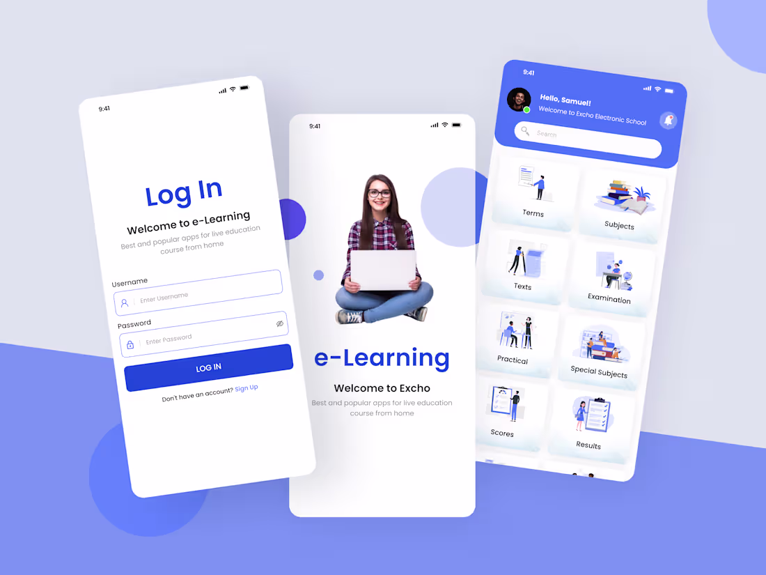 Cover image for e-Learning App UI Design