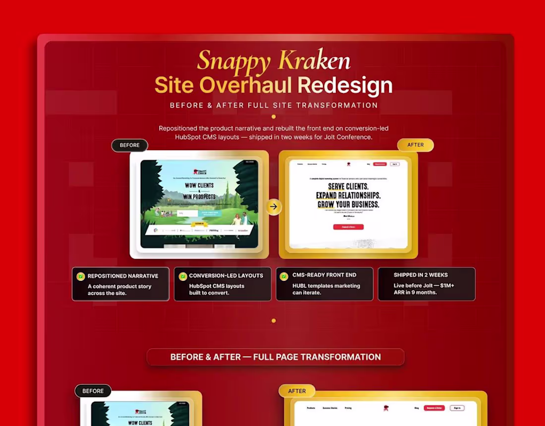 Cover image for Snappy Kraken: Site Overhaul for Financial Advisors