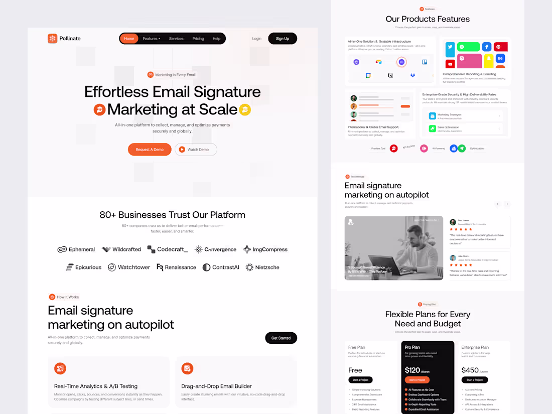 Cover image for Email Marketing SaaS Landing Page