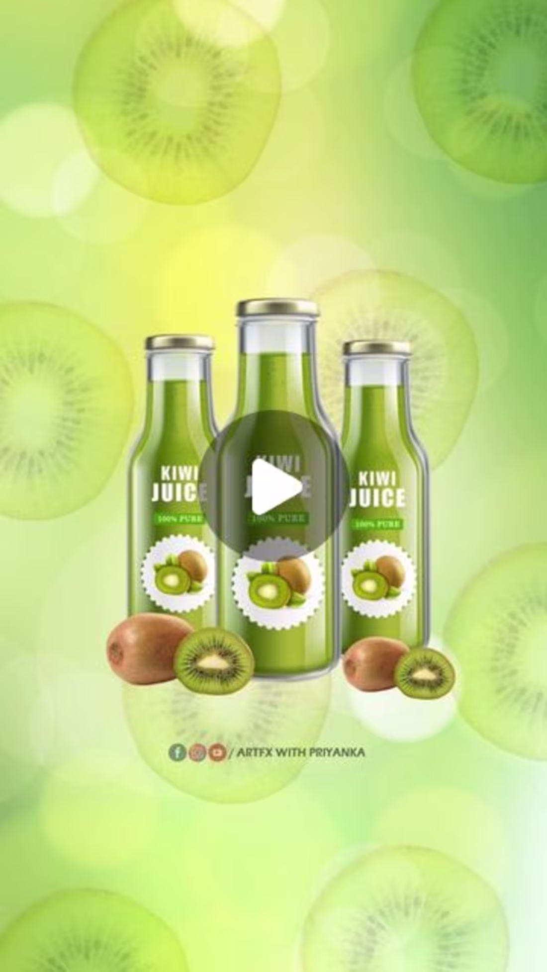 Cover image for  “Fruit juice 🥝 motion graphics animation