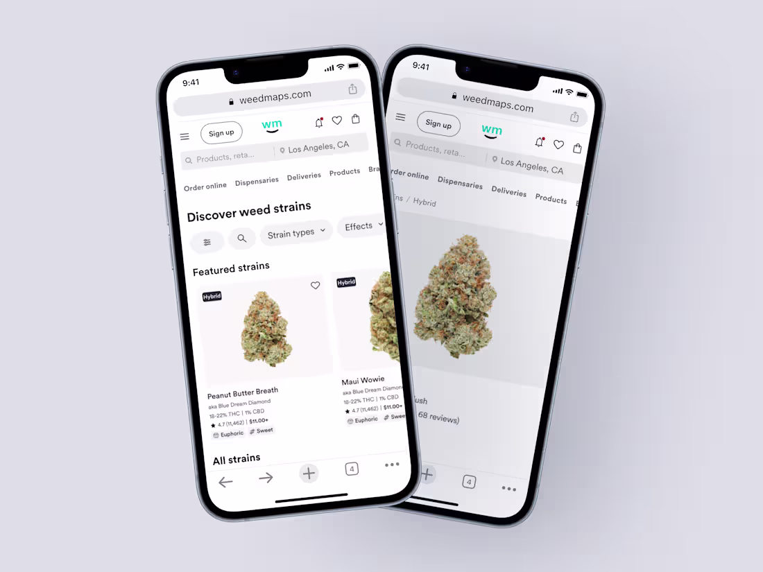Cover image for Redesigned the Weedmaps Strains experience