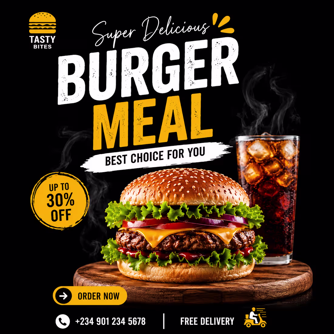 Cover image for Burger Meal Social Media Post
I