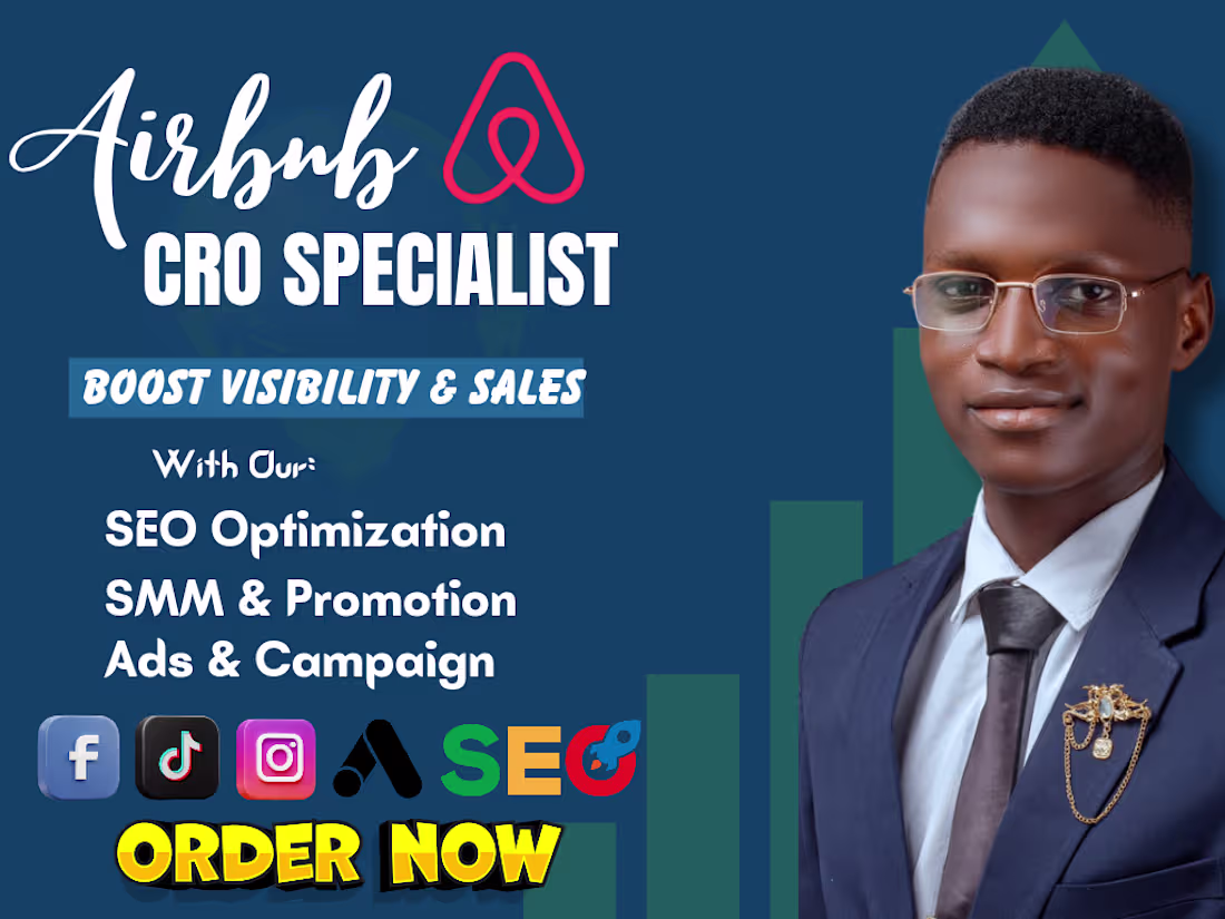 Cover image for airbnb promotion, airbnb marketing and vrbo SEO to boost booking