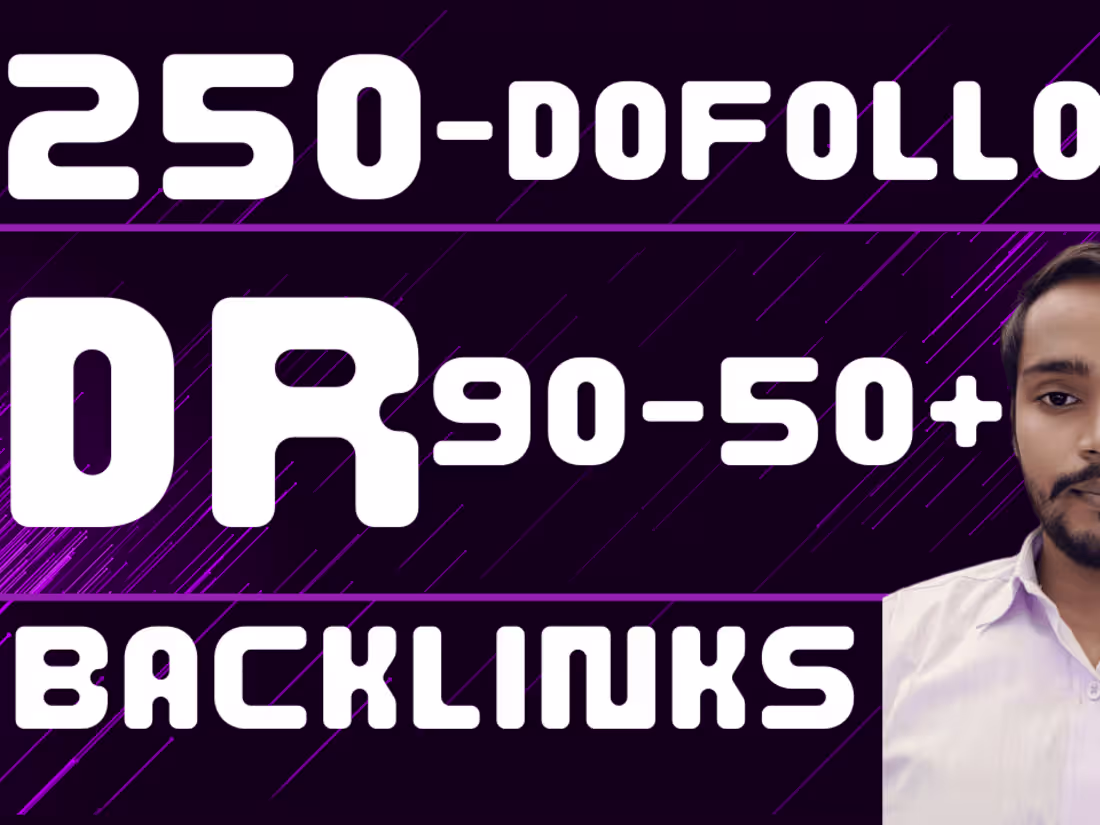 Cover image for I will build up to 250 SEO backlinks from high da website