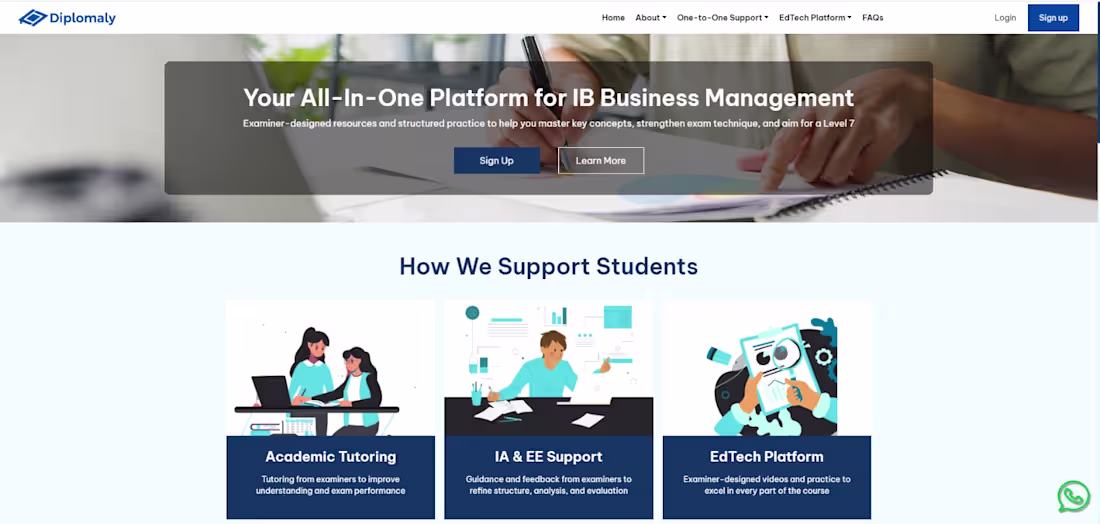 Cover image for An EdTech platform for IB Business Management learning, prac...