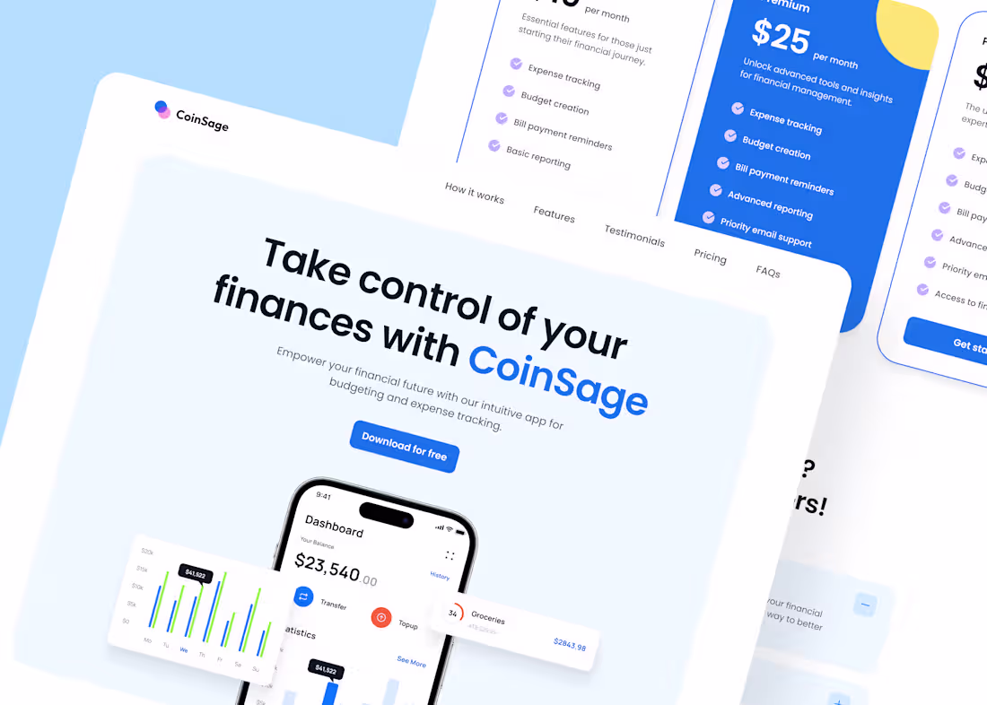 Cover image for CoinSage - Landing Page (Framer Development)