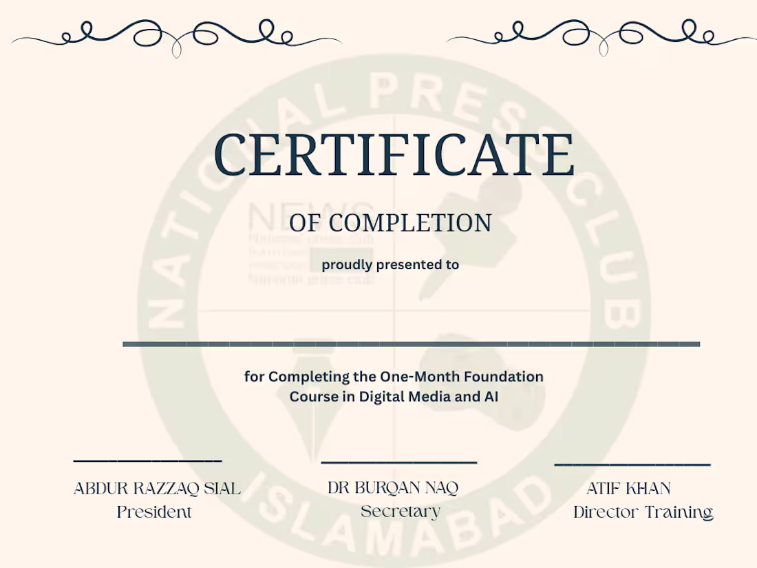Cover image for Certificate Design for a Media