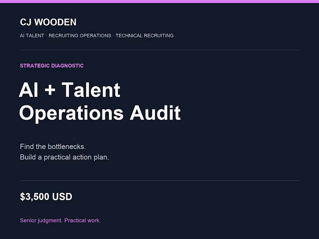 Cover image for AI + Talent Operations Audit