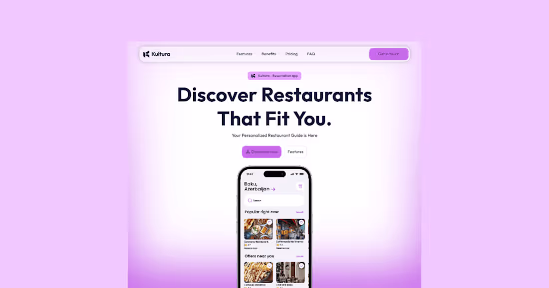 Cover image for Kultura - Template for Startup