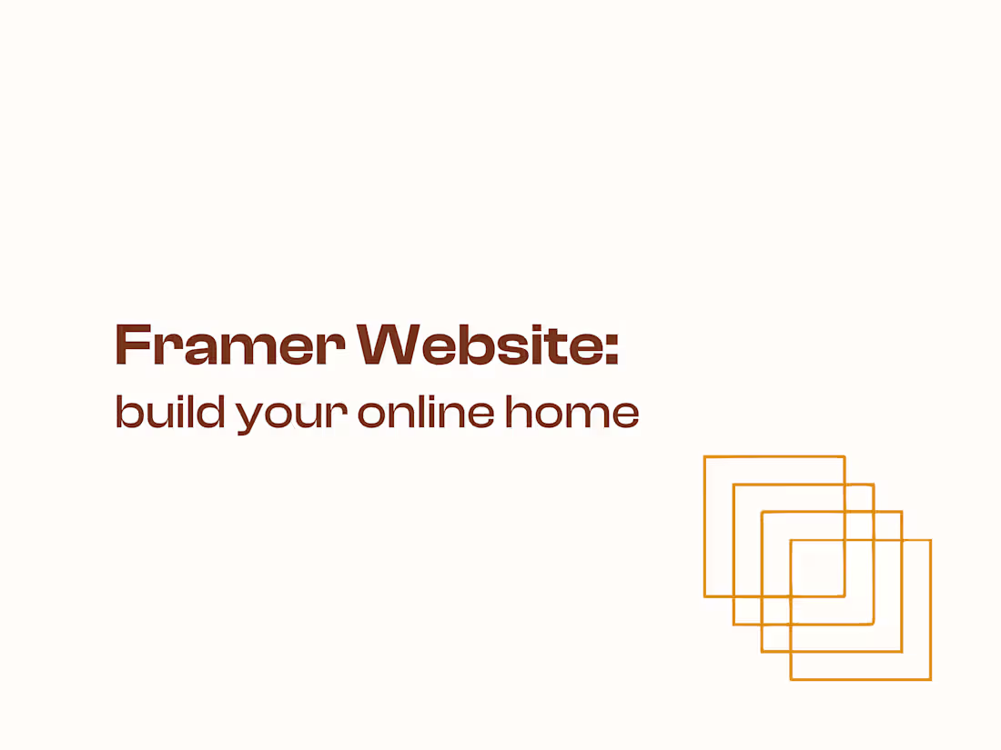 Cover image for 🖼️ Full Framer Website: Build Your Online Presence