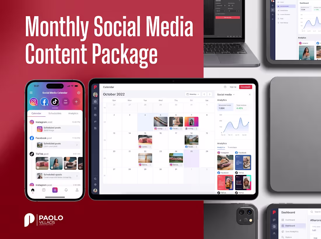 Cover image for Monthly Social Media Content Package