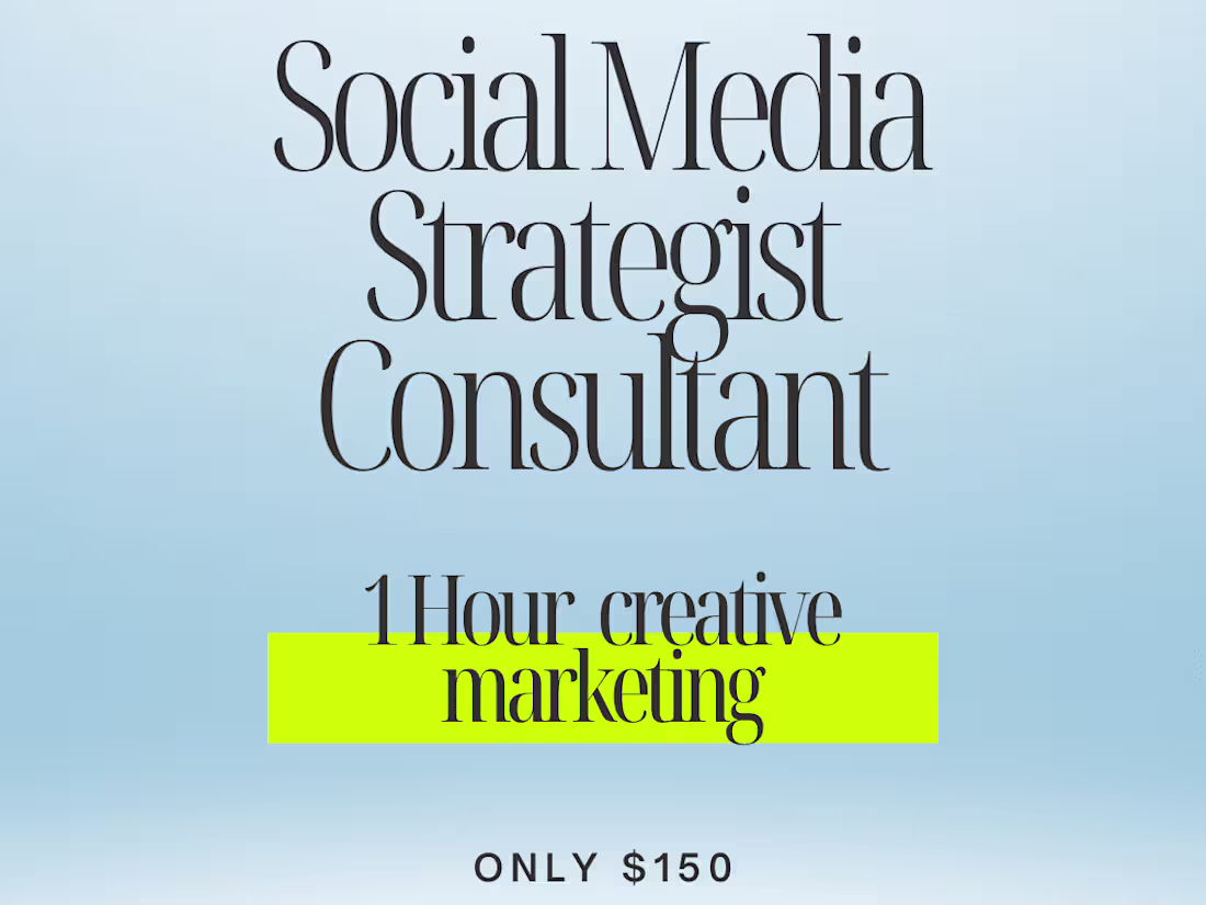 Cover image for Social Media Strategist Consultant