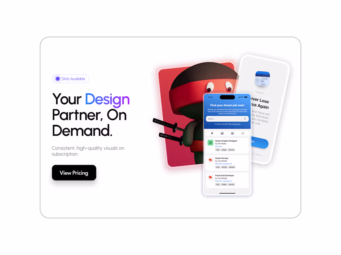 Cover image for One-Page Landing Page Design for Subscription Service