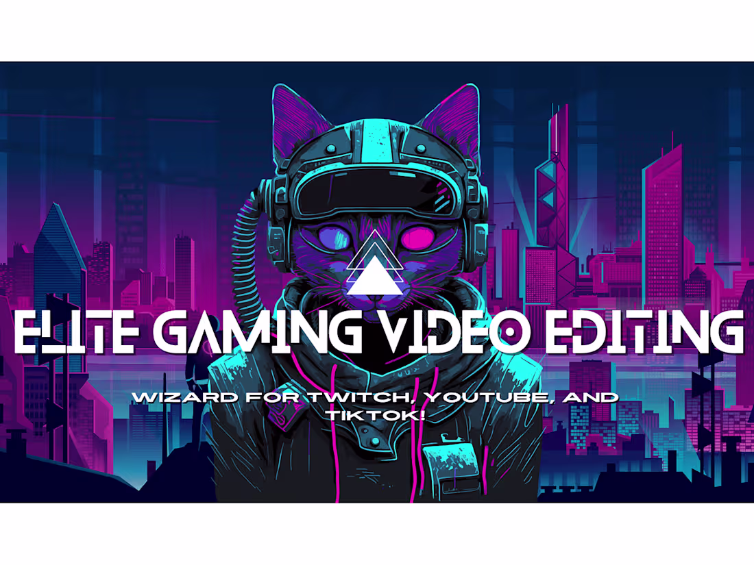 Cover image for I'll edit your gaming videos for YouTube, twitch, and TikTok.