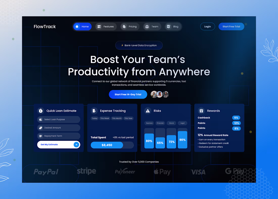 Cover image for Fintech & SaaS Dashboard Design