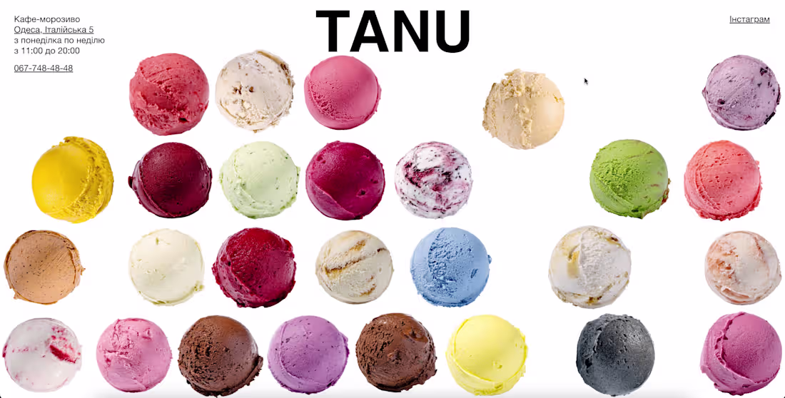 Cover image for Another project for my client: TANU, an ice cream shop in Od...
