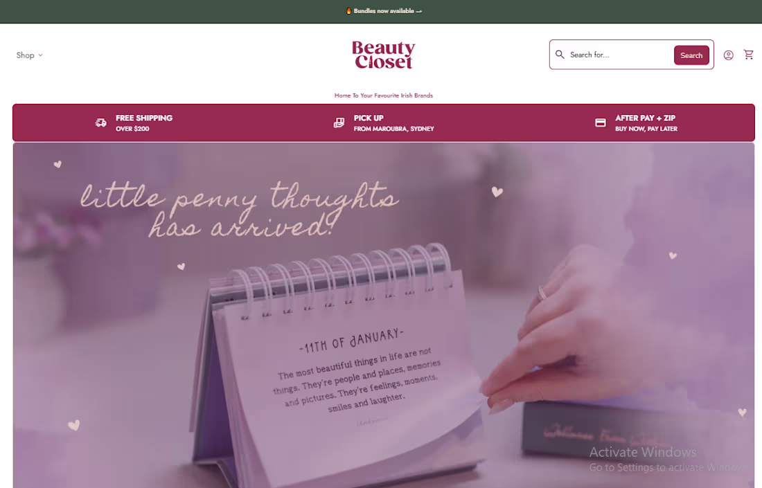 Cover image for Beauty Closet Shopify E-commerce Development