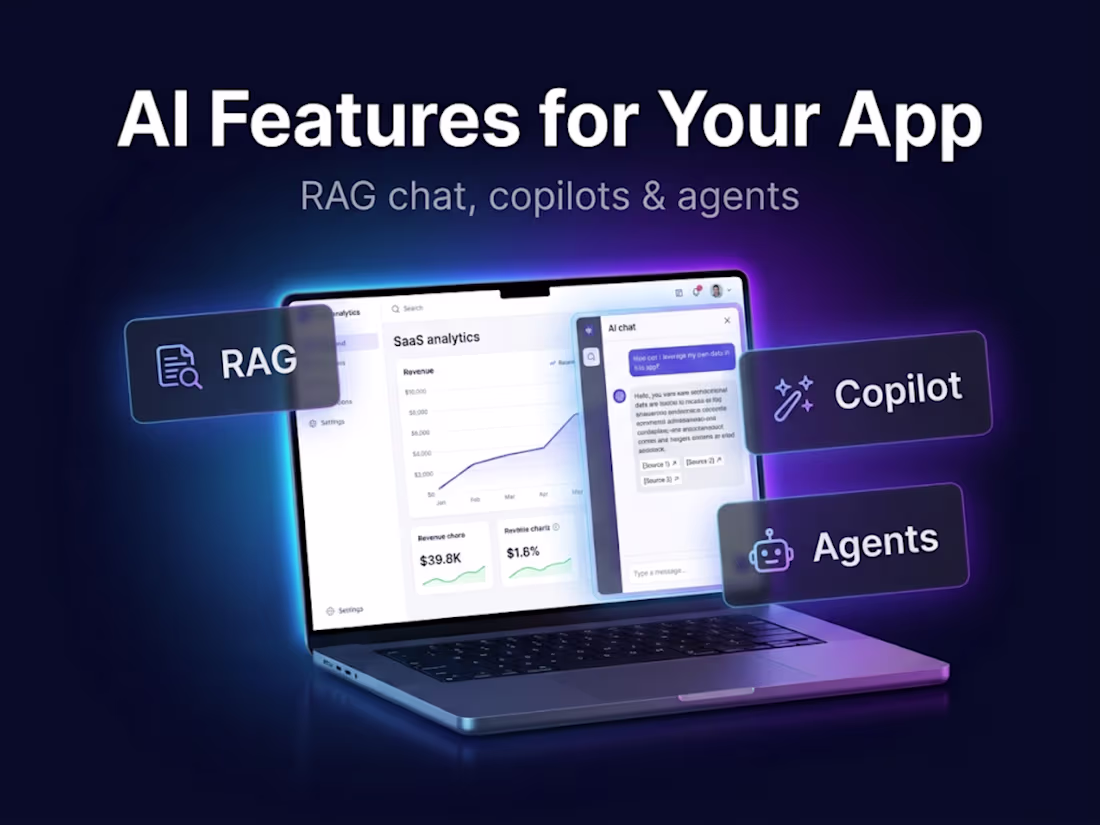 Cover image for Add AI Features to Your App: RAG Chat, Copilots, Agents
