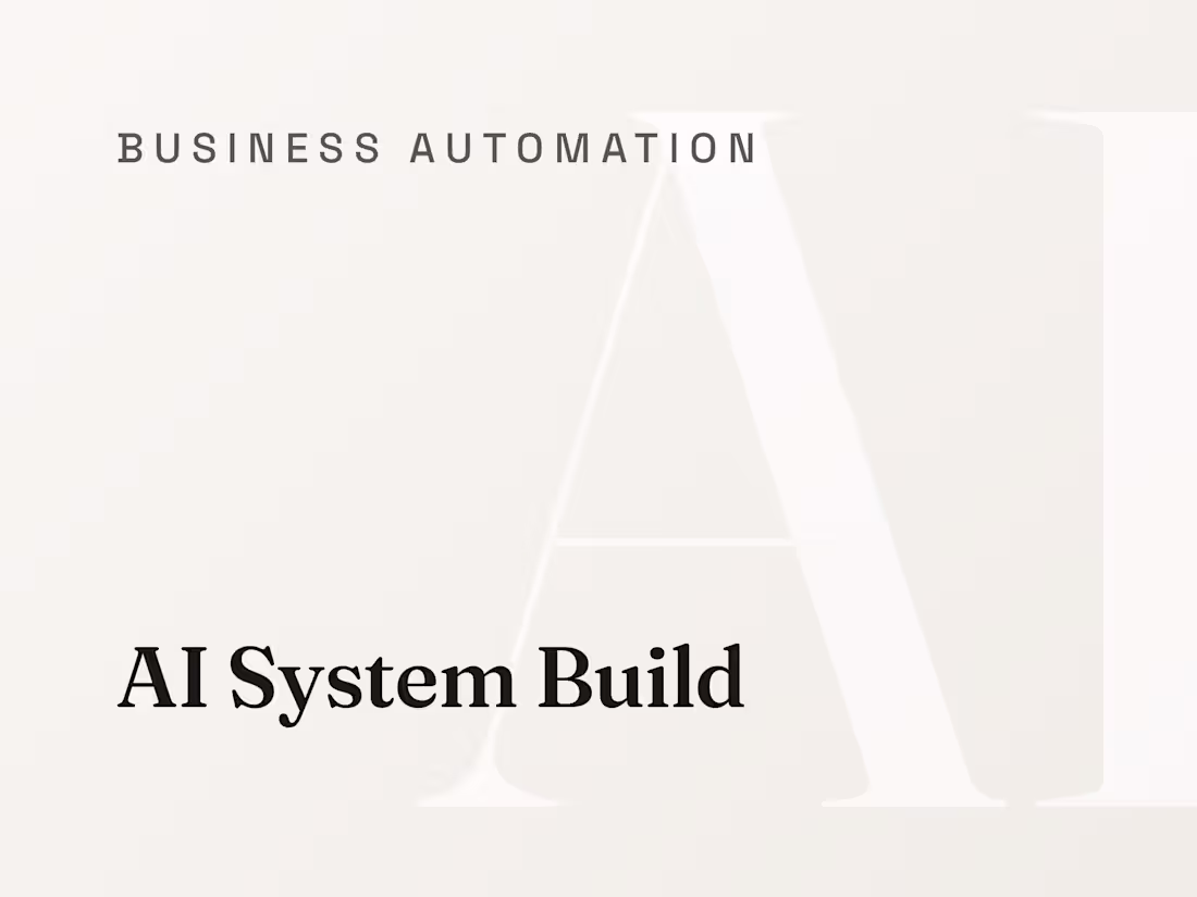 Cover image for AI System Build