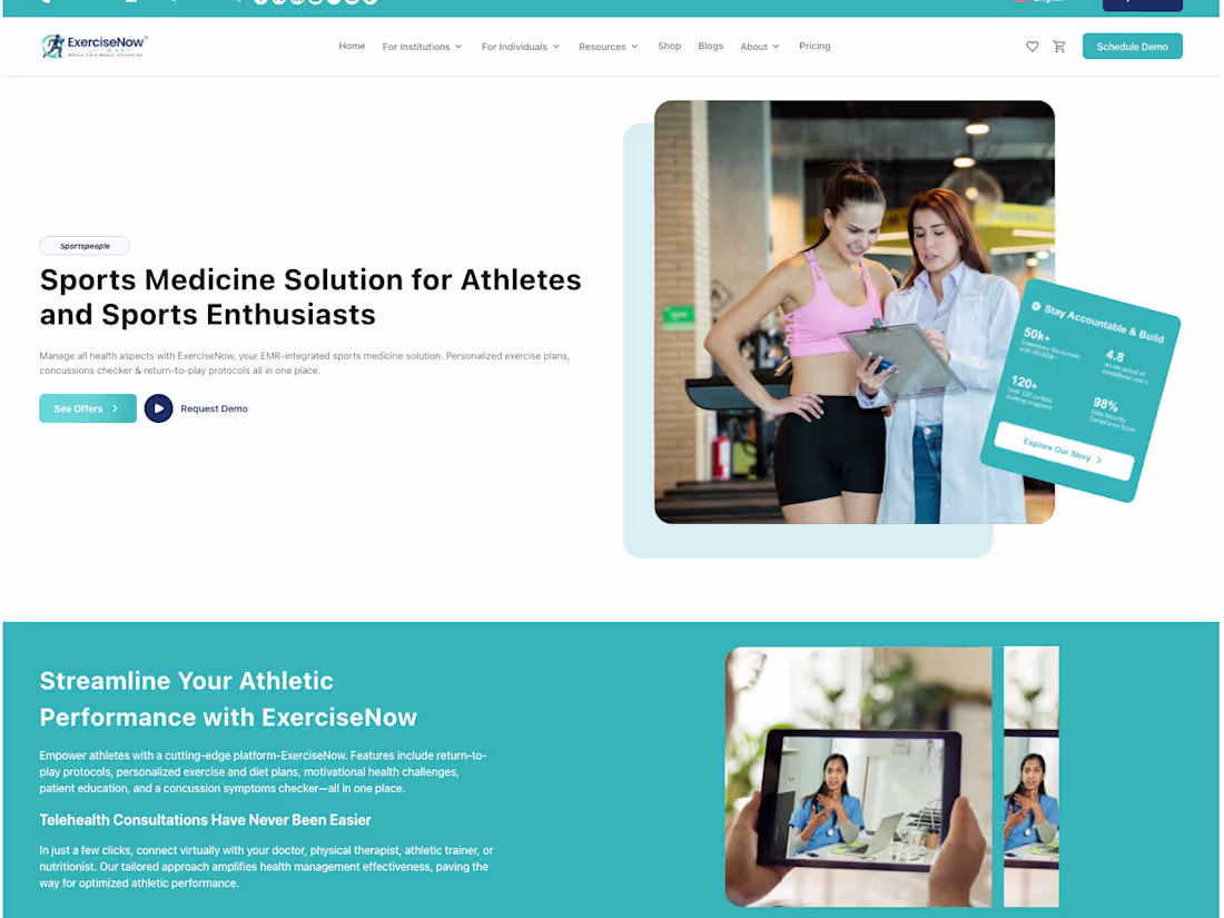 Cover image for ExerciseNow - Premium Healthcare Solution