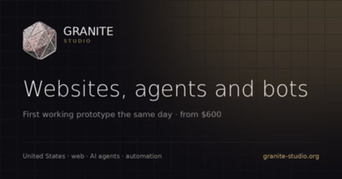 Cover image for GraniteStudio AI agent prototype
