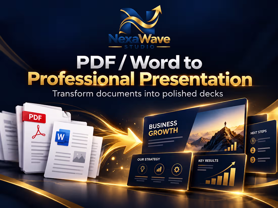 Cover image for PDF / Word to Professional Presentation