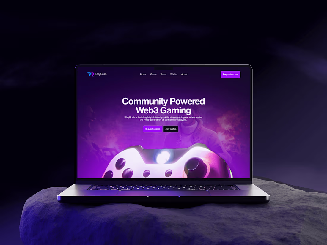 Cover image for PLAYRUSH- WEB3 GAME LANDING PAGE