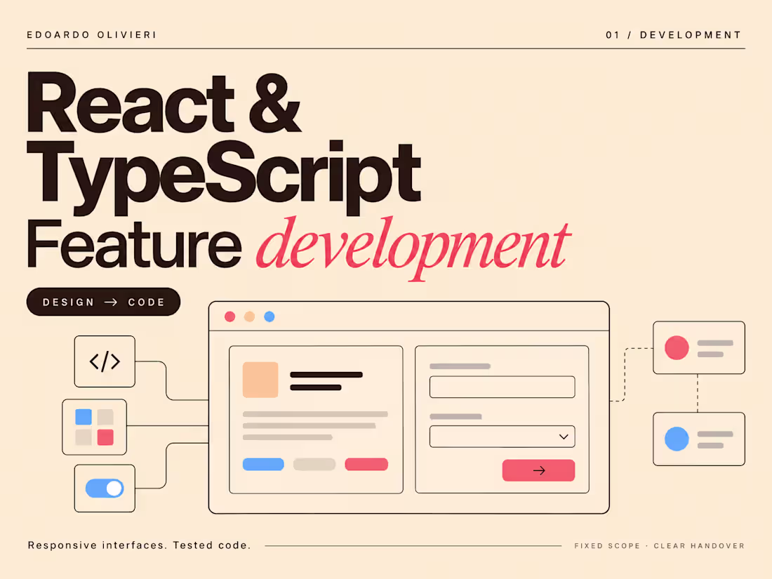 Cover image for React & TypeScript Feature Development