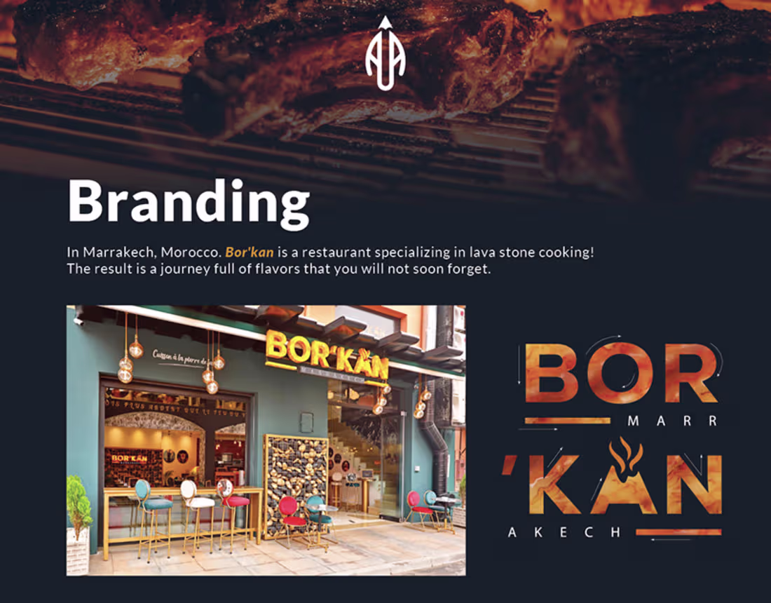 Cover image for BOR'KAN Restaurant - Marrakech on Behance
